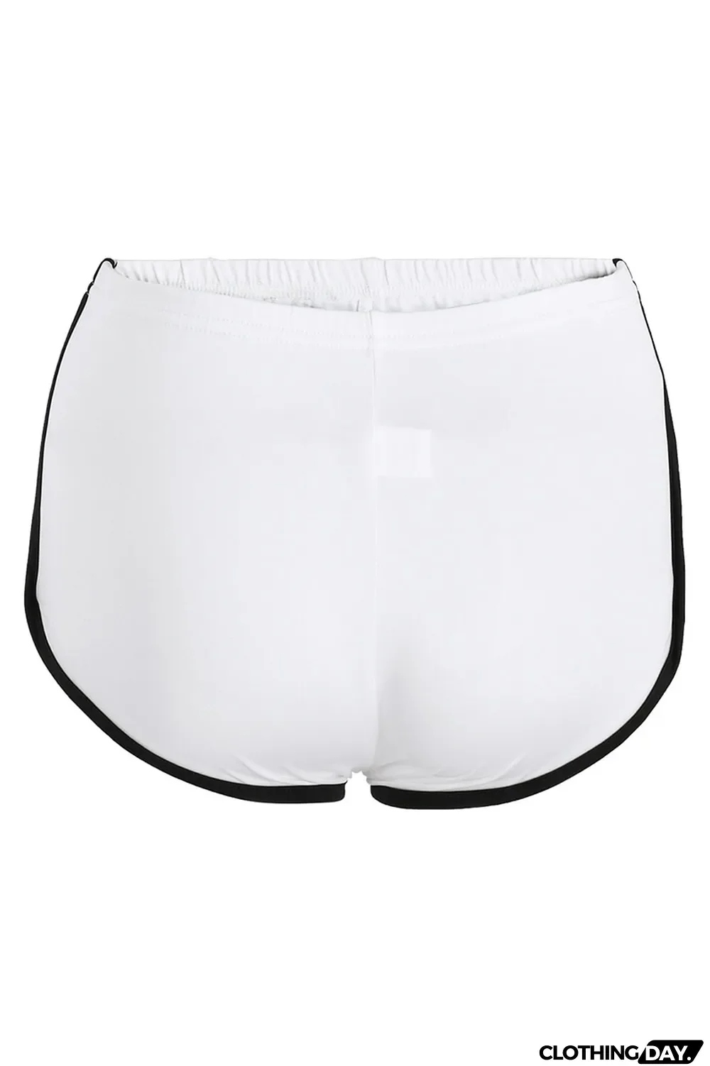 Turquoise Casual Sportswear Print Solid Patchwork Skinny High Waist Short