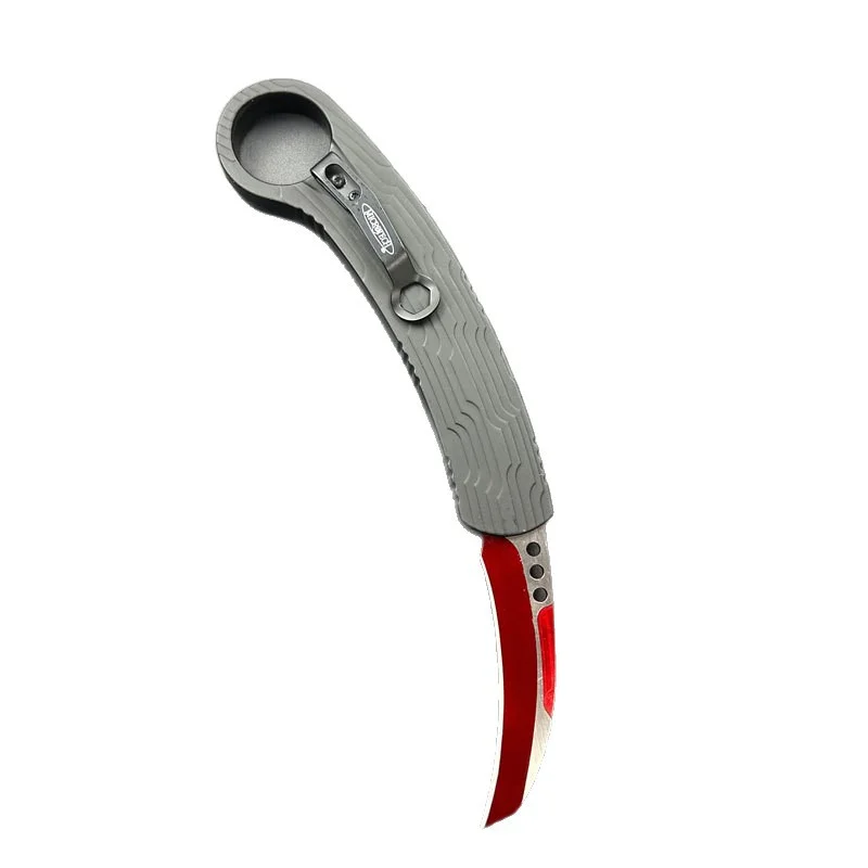 Carbon Fiber Patch Zinc Alloy Outdoor Camping Otf Tactical Handle Edc Folding Knife Accessories Multi-Purpose Portable Tool Practical