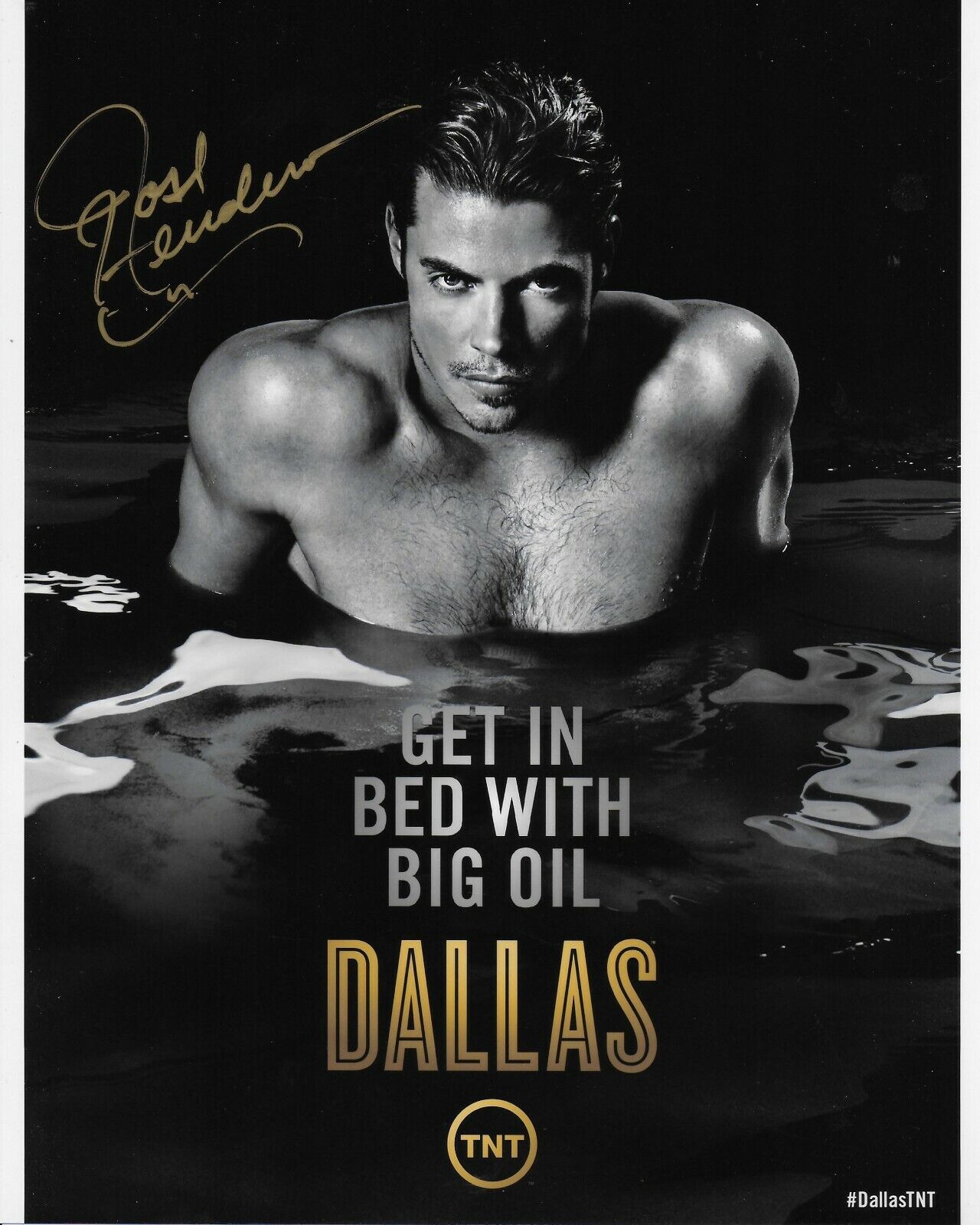 Josh Henderson Dallas Original Autographed 8X10 Photo Poster painting #7 signed at HShow