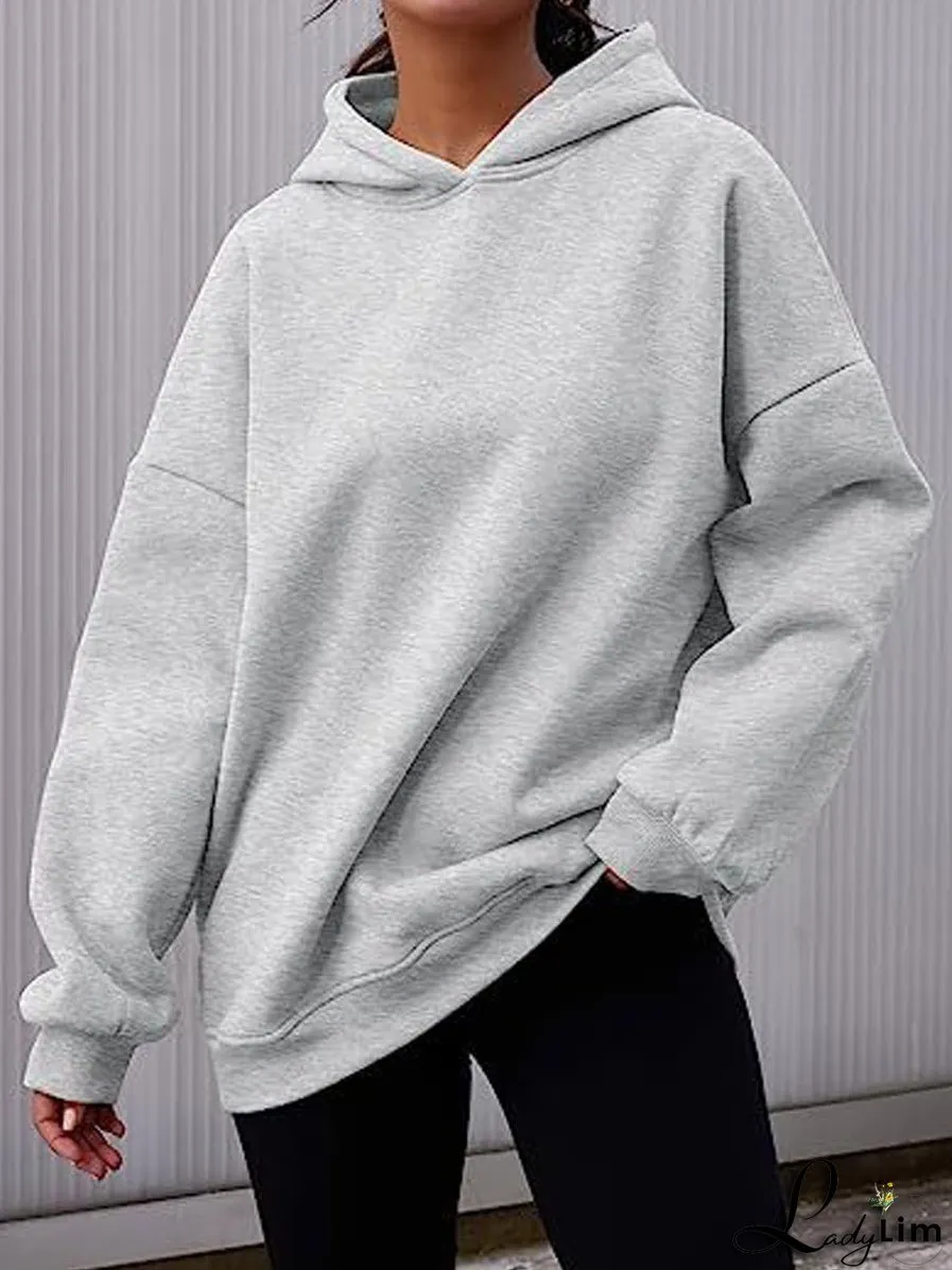 Oversized Fleece Pullover Casual Fashion Outfits Hoodie