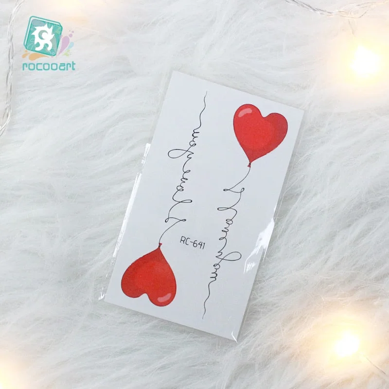 2020 Couple Temporary Tattoos Fashion Cool Body Art Beauty Makeup Valentine's Day Tattoo Waterproof Hand Fake Tatoo 10.5x6cm