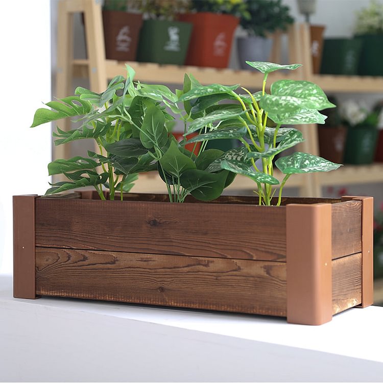 GLVEE Outdoor Garden Bed Wooden Planter Box 