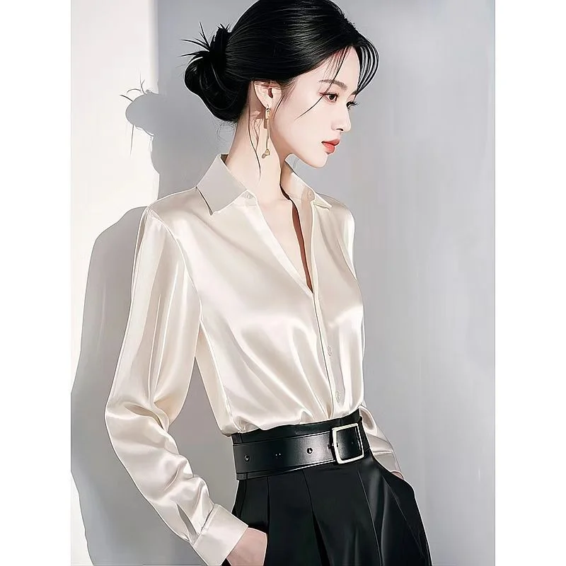 Athvotar Athvotar Year's Popular Beautiful Shirt Design Feels Light-Albage To Reduce The Age Of The Ocean White Densant Inside The Shirt Top Lady Spring