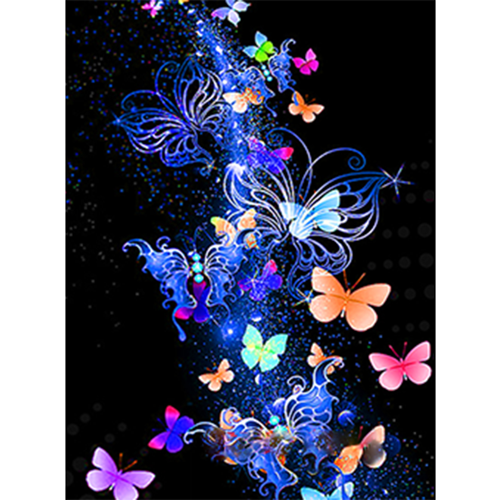 

40*50CM - Square Drill Diamond Painting - Butterfly Glitter, 501 Original