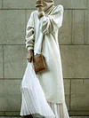 Solid Color Loose Long Sleeves Sweater Dresses