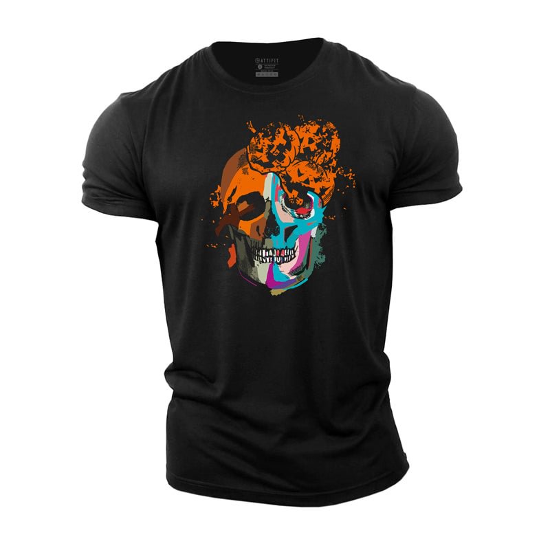 Cotton Halloween Pumpkin Skull T-shirts tacday