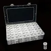 60Round Bottles with Insert Diamond Painting Containers Multi Purpose Portable Plastic Case Box with Stickers & Compartments Arts Crafts Storage Bottle for Hardware Rhinestone (60PCS)