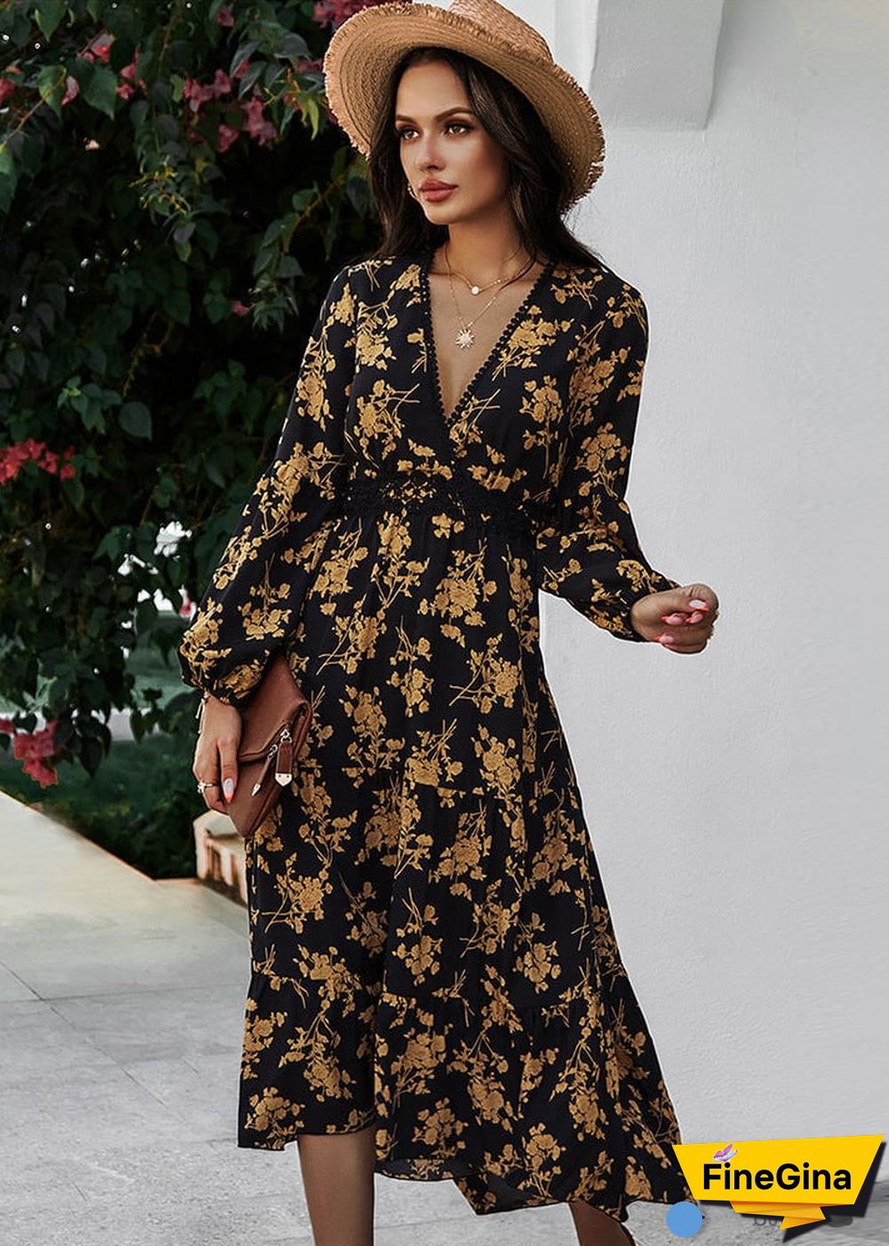 black boho bridesmaid dress