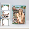Floral Special Shape Diamond Painting Photo Frame Kits Home Decor Gift (Owl)