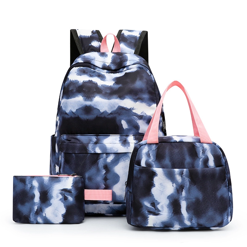 Three-piece Backpack Three-in-one Shoulder Bag Lunch Box Pencil Bag School Bag