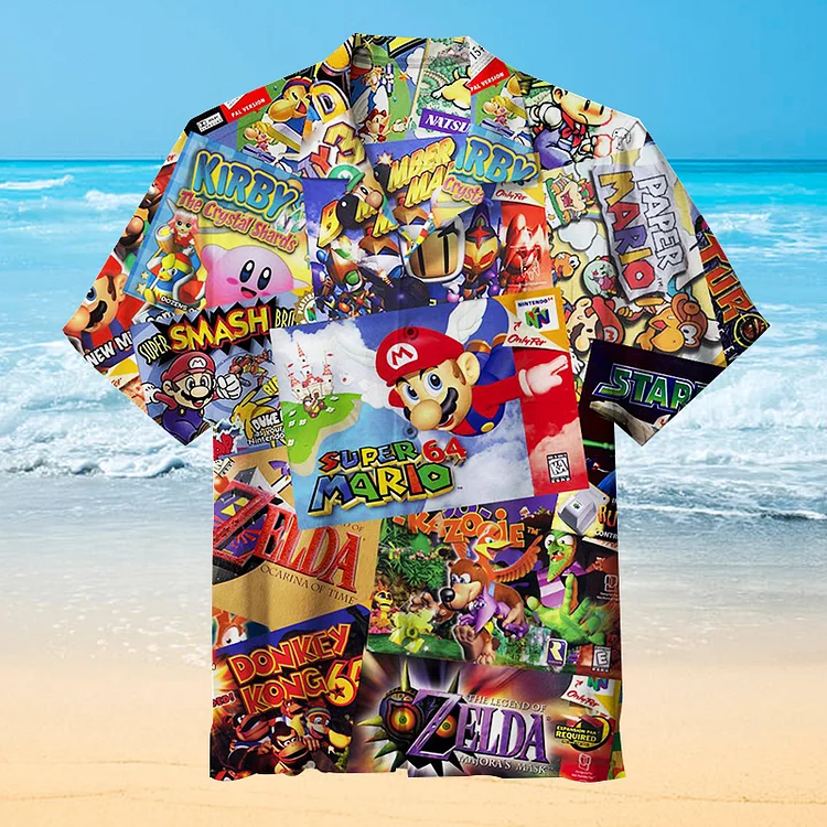 N64 Games Collage | Unisex Hawaiian Shirt