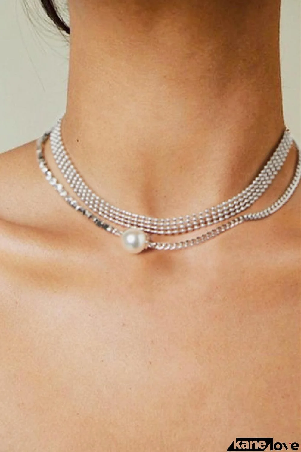 Layered Pearl Copper Necklace