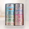 12/24 Rolls Adhesive Tape Reusable Flower Washi Tape Set Artwork Decorative Tape DIY Diamond Art Accessories