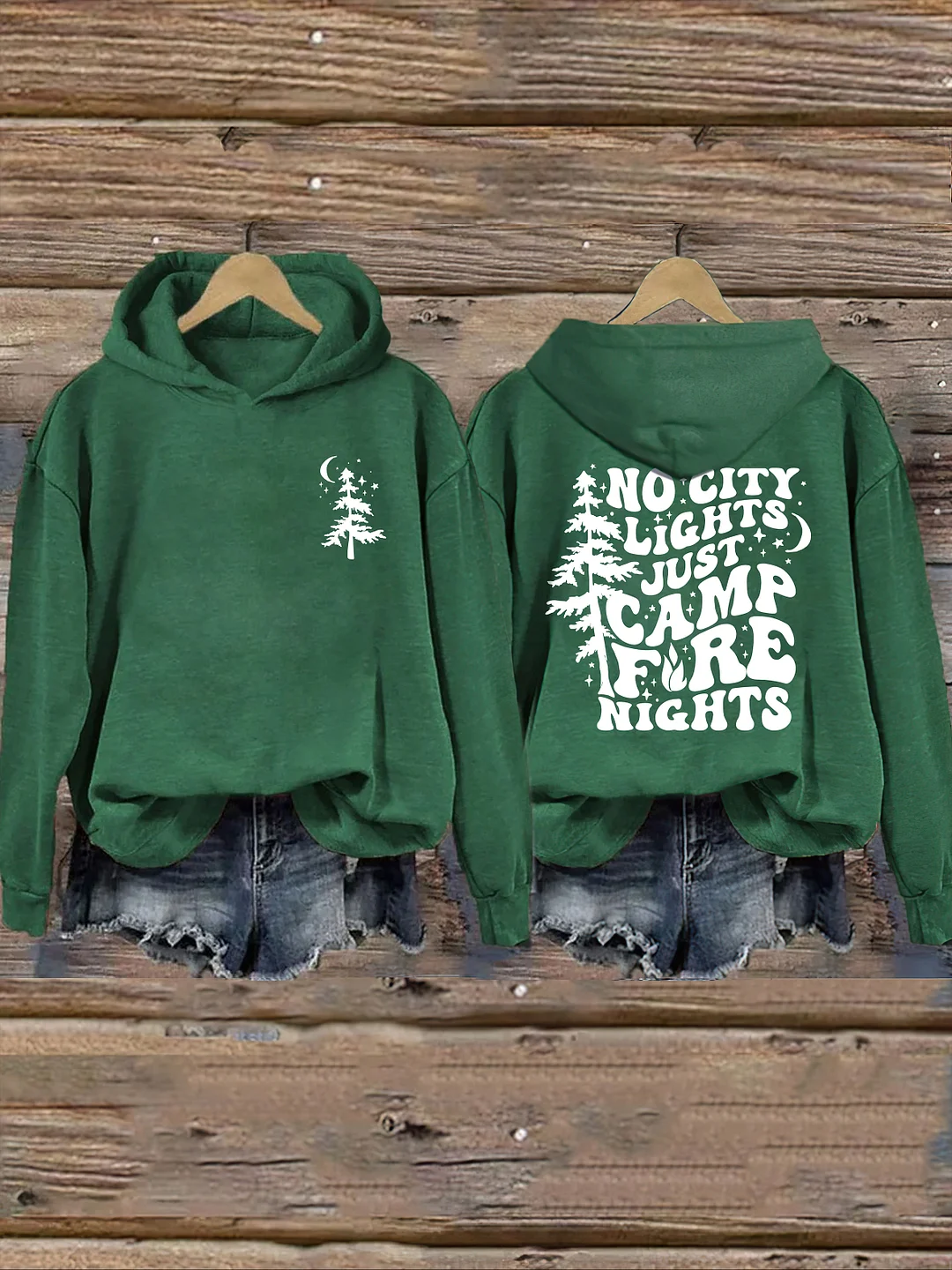 No City Lights Just Camp Fire Nights Hoodie