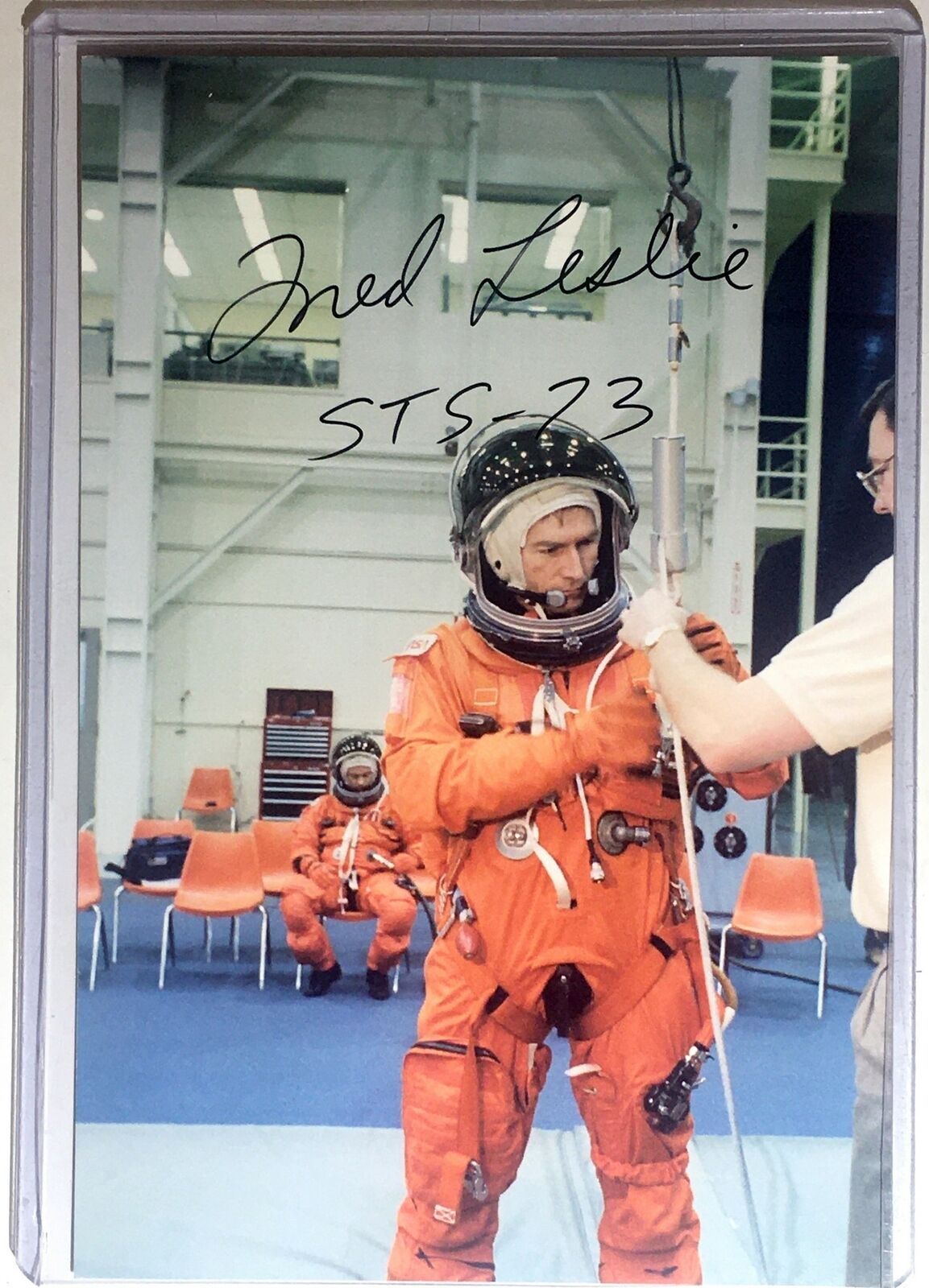 Fred Leslie Signed 4x6 Photo Poster painting American Astronaut NASA SPACE Autograph Auto