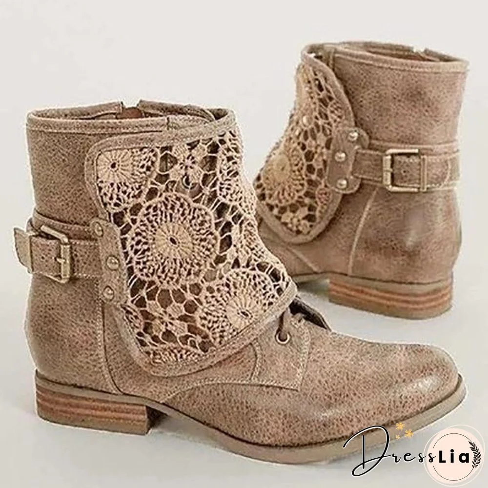 Women's Casual Lace Ankle Boots