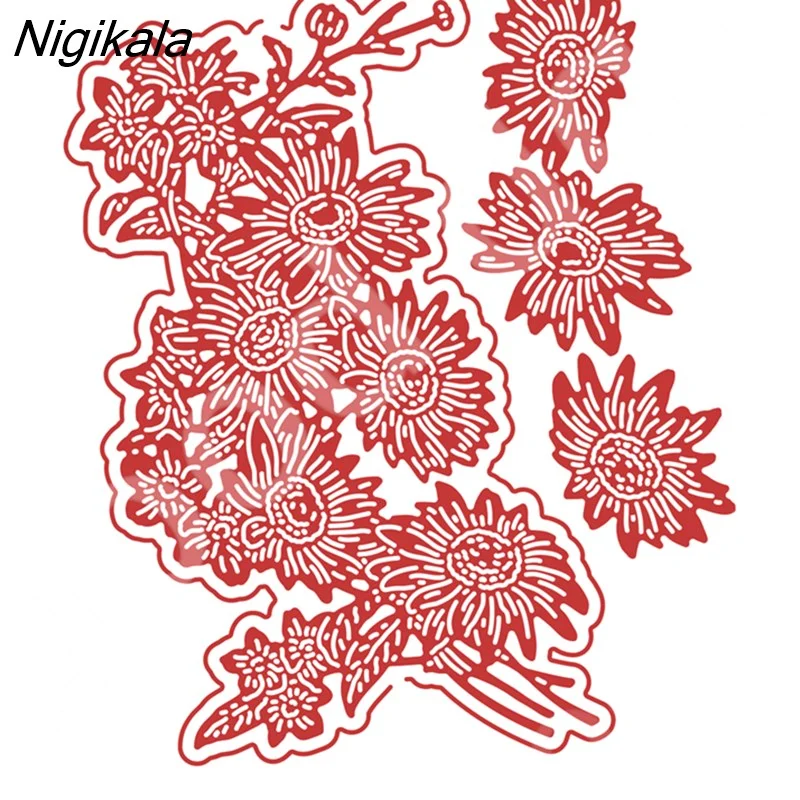 Nigikala New Arrival Bunny Mushroom Flowers Metal Cutting Dies Scrapbook Diary Decoration Embossing Template Diy Card Handmade