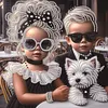 Petit petit mignon avec des kits de peinture en diamant partiel fa&ccedil;on fa&ccedil;on westie en forme sp&eacute;ciale de 5d bricolage pour adultes d&eacute;butants d&eacute;coration int&eacute;rieure peintures de diamants art gemme 30*30m