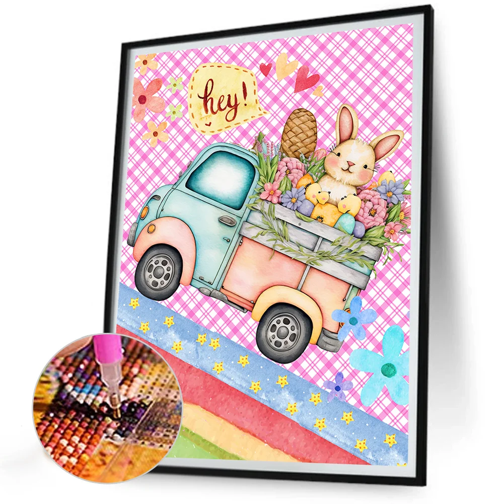 Full Round Diamond Painting 30*40cm - Toy Rabbit