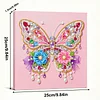 Flower Butterfly Art Diamond Painting Kit for Adults Home Decor 25x25cm With Frame