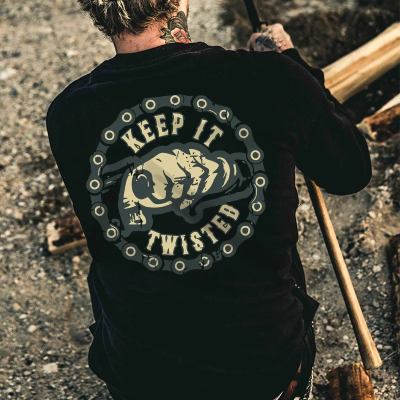 KEEP IT TWISTED Motor Head Print Men's Long Sleeve