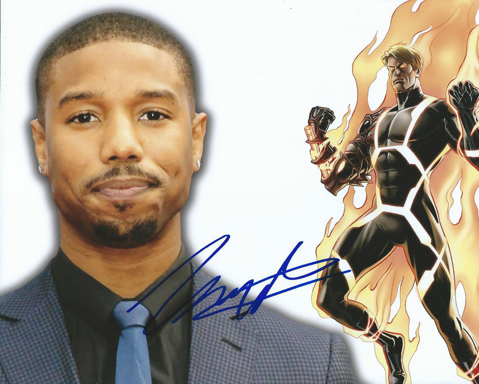 **GFA The Fantastic 4 Movie *MICHAEL B JORDAN* Signed 8x10 Photo Poster painting MH5 COA**