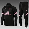 2021/2022 Psg Paris Saint-Germain Half-Pull Training Suit Black Set love fball