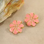 Bohemian Flower Oil Drop Earrings - Image 2
