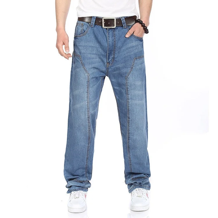 2021 New Casual Large Size Jeans Men Plus Fertilizer to increase the individuality fashion Hip-hop jeans Loose