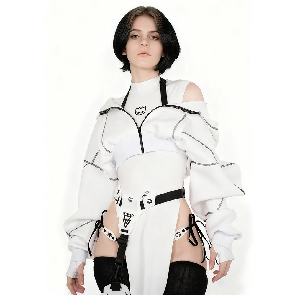 Cyberpunk Futuristic Mechanical Style Women's Sports Yoga Outfit Set