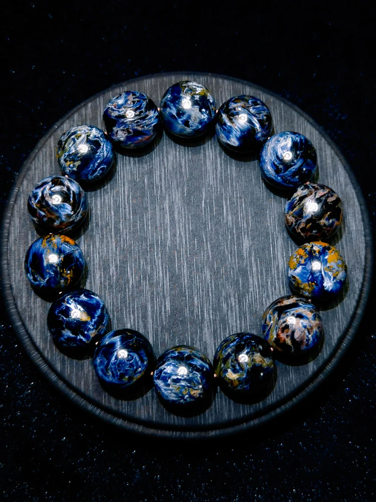 Blue Stormy Oil Painting Namibia Sodalite Bracelets KERENTILA