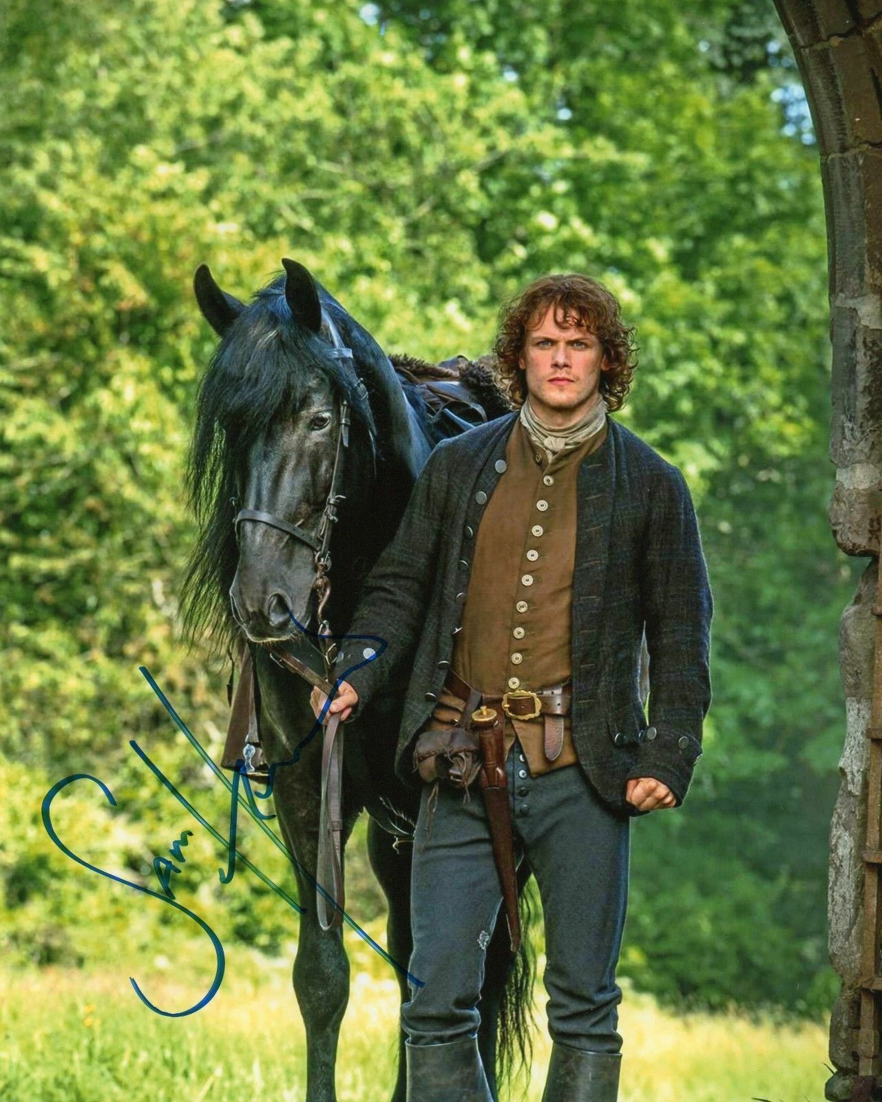 SAM HEUGHAN - OUTLANDER AUTOGRAPHED SIGNED A4 PP POSTER Photo Poster painting PRINT 5