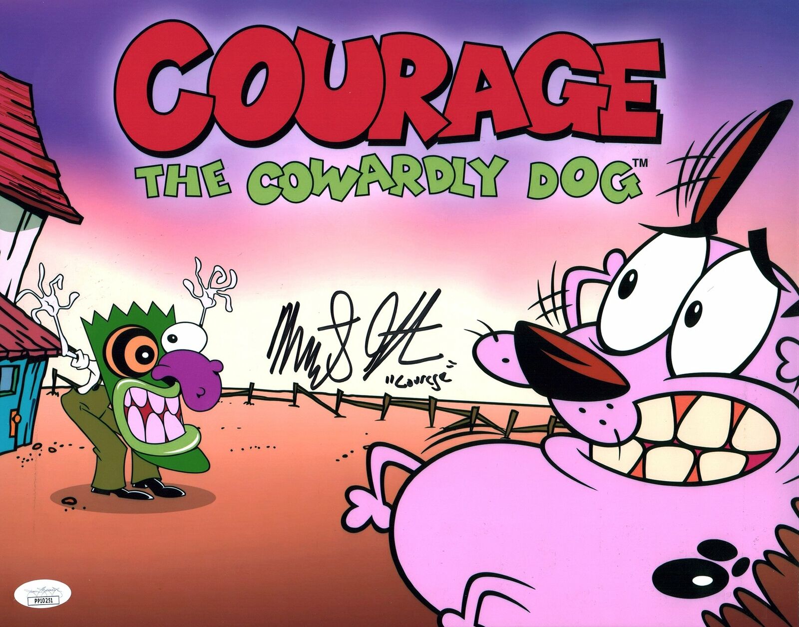 Marty Grabstein Courage the Cowardly Dog 11x14 Photo Poster painting Signed Autograph JSA COA