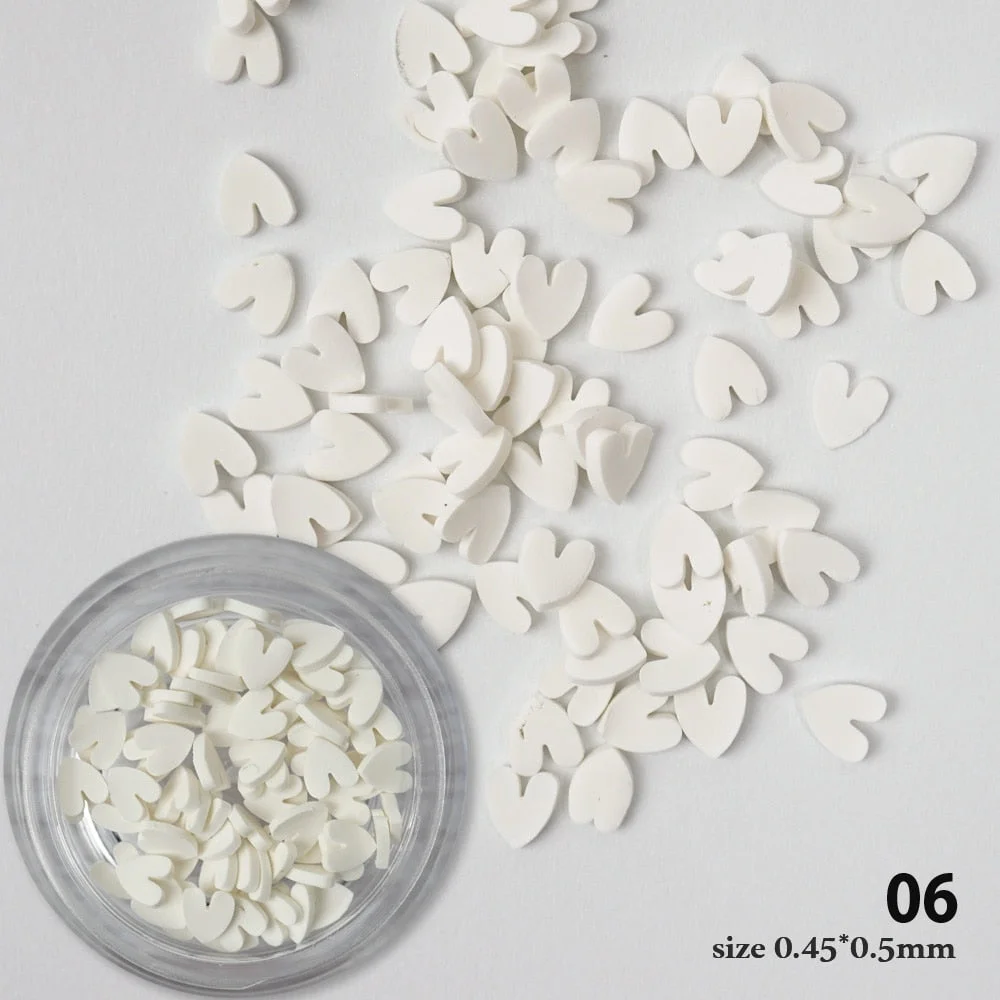 1Bag Mixed Colourful Heart Star Pearl Heart Nail Art Decorations Accessory Soft Nail Art Jewelry Manicure Accessories