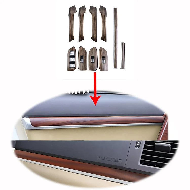 STN Auto Bodykit car interior Trim Strip Central control trim Lifting panel armrest cover for toyota Land Cruiser lc200 lc 200 2016 ITN Auto
