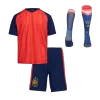 Spain Home World Cup Kids Soccer Jerseys Full Kit 2026