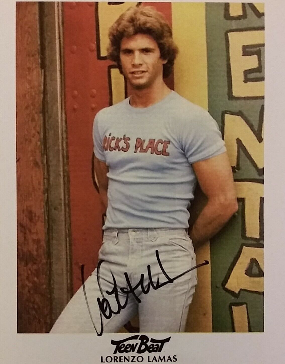 Lorenzo Lamas signed 8 x 10