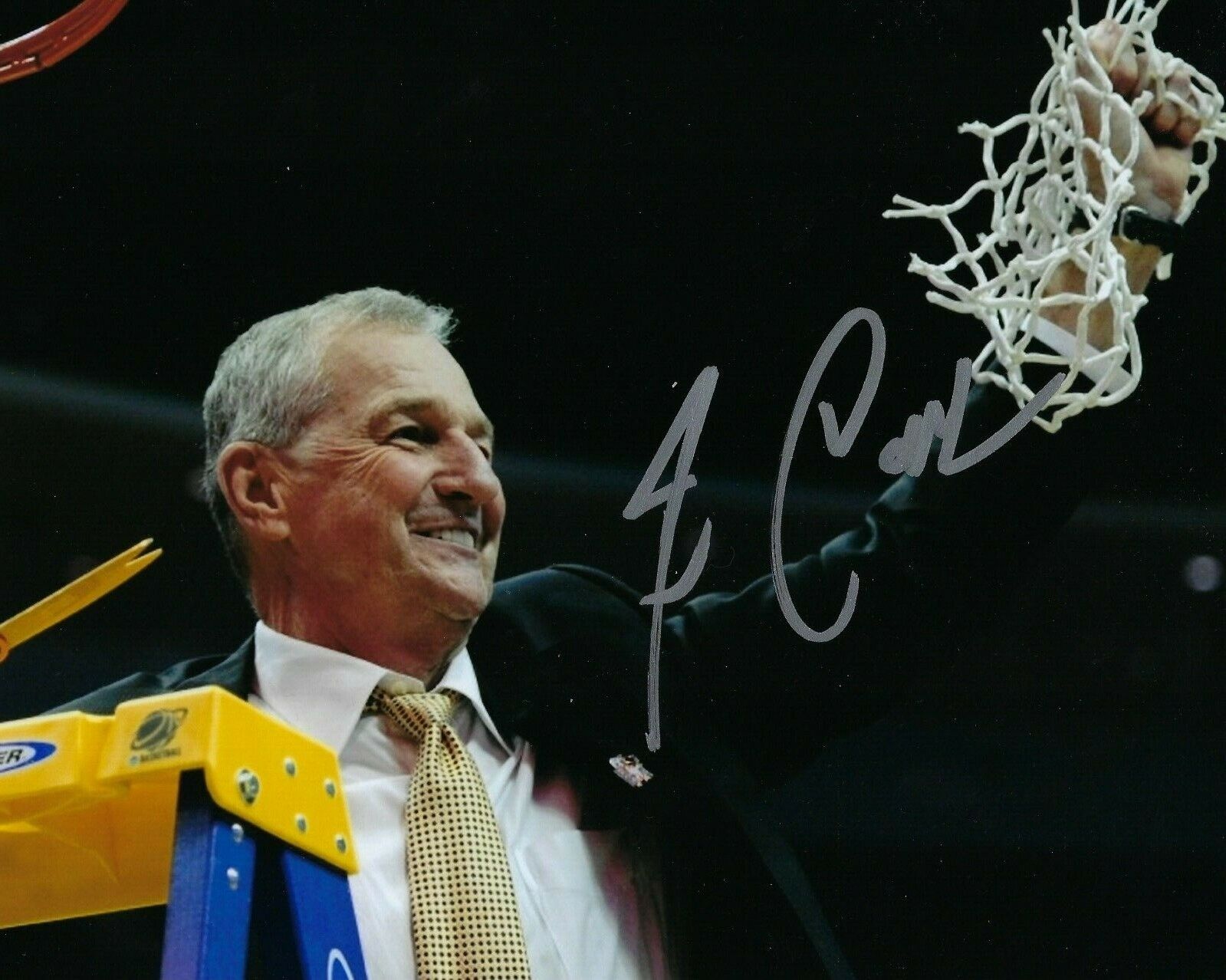 GFA Connecticut Huskies Coach * JIM CALHOUN * Signed Autograph 8x10 Photo Poster painting B COA