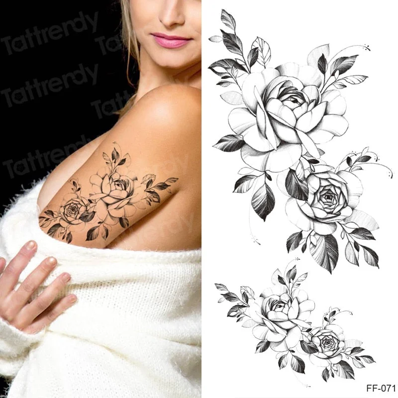 Arabic script Temporary tattoo sticker waterproof arm body leg shoulder neck sexy tatoo Letter Heartbeat Heart Love tattoo womem