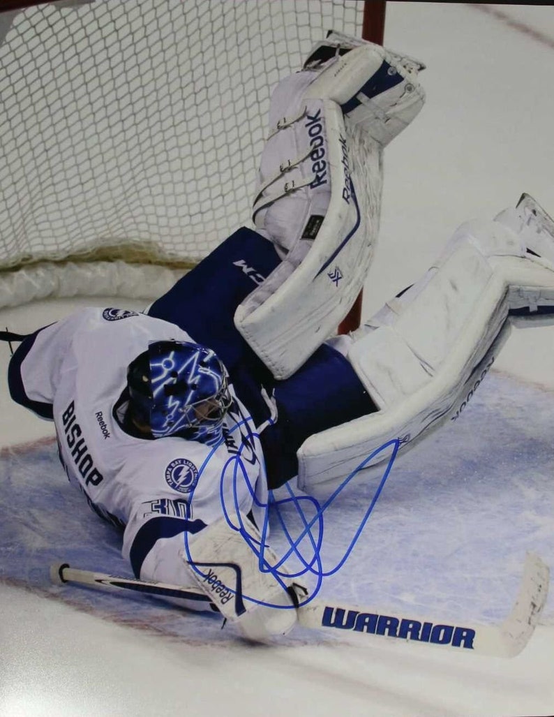 Ben Bishop Signed Autographed Glossy 11x14 Photo Poster painting - Tampa Bay Lightning