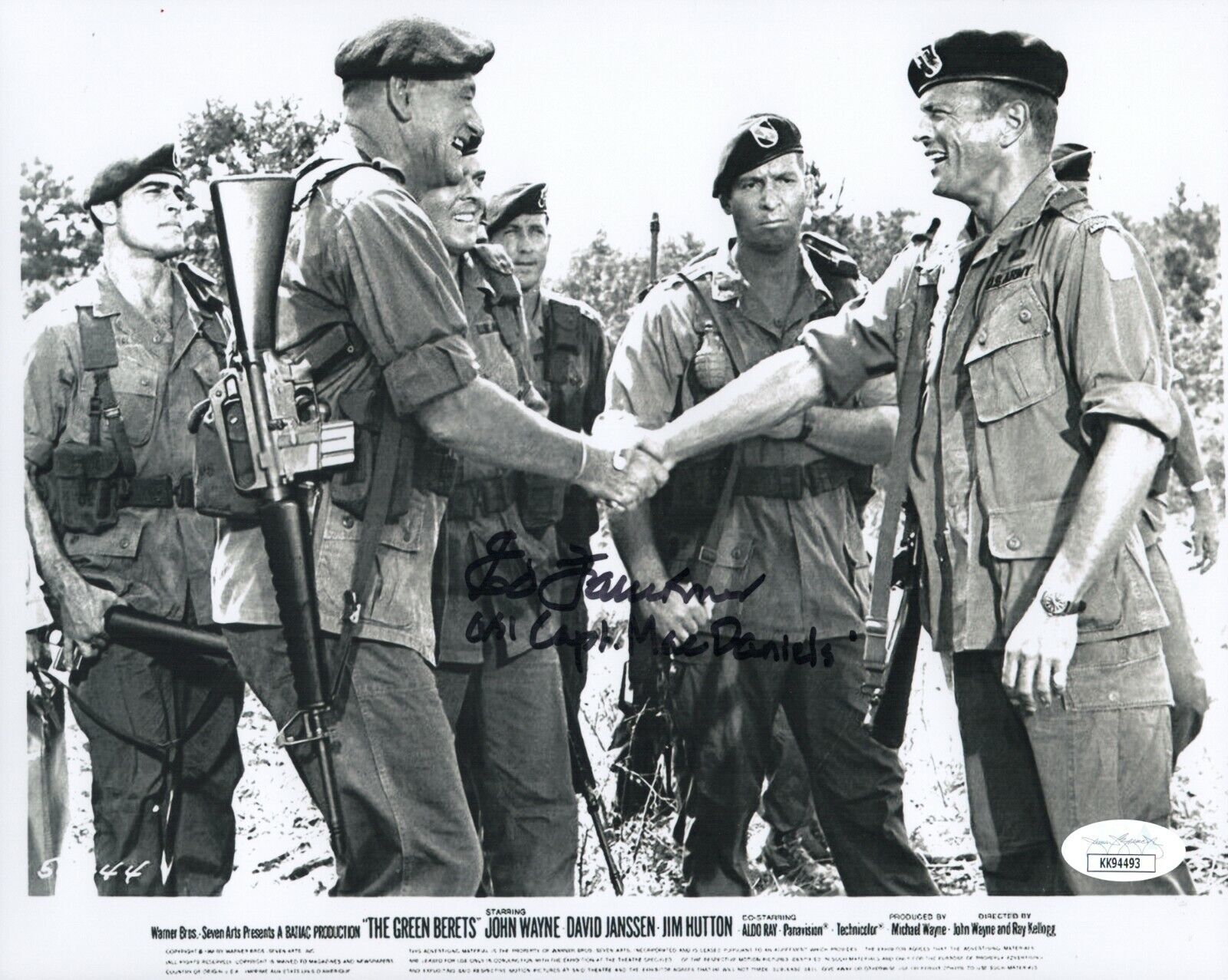 ED FAULKNER Signed 8x10 THE GREEN BERETS John Wayne Photo Poster painting Autograph JSA COA Cert