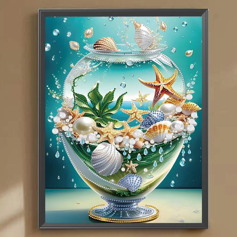 Diamond Painting - Partial Special Shaped Drill - Seashell(Canvas|30*40cm)