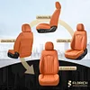 FLORICH Car Seat Covers Full Set, Leather Seat Covers for Cars, Orange Seat Cover, Waterproof Car Seat Cushion Universal Car Seat Protector Front Seats and Back Fit for Most Cars Trucks SUVs