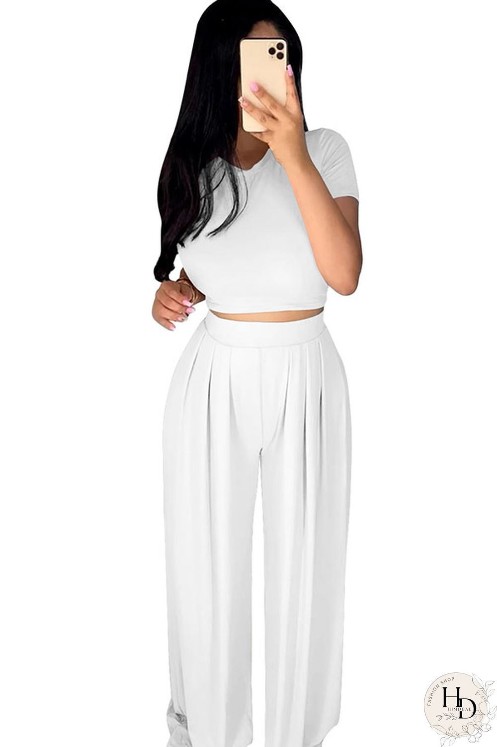 Yellow Casual Polyester Solid Split Joint O Neck Short Sleeve Short Two Pieces