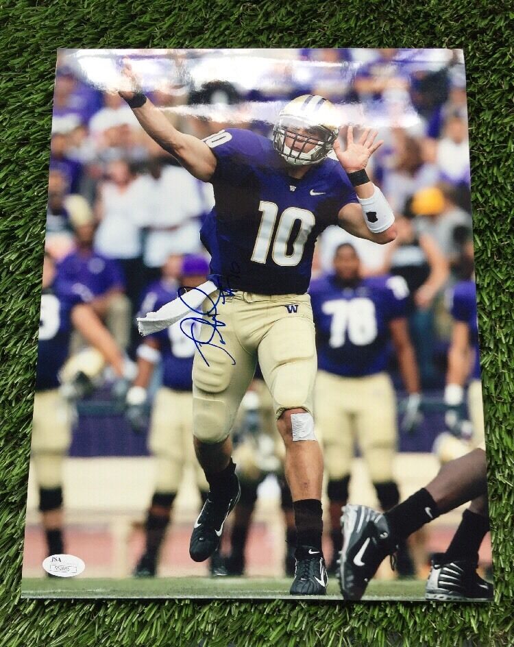 Jake Locker Washington Huskies Signed 11x14 Photo Poster painting *Tennessee Titans JSA/COA