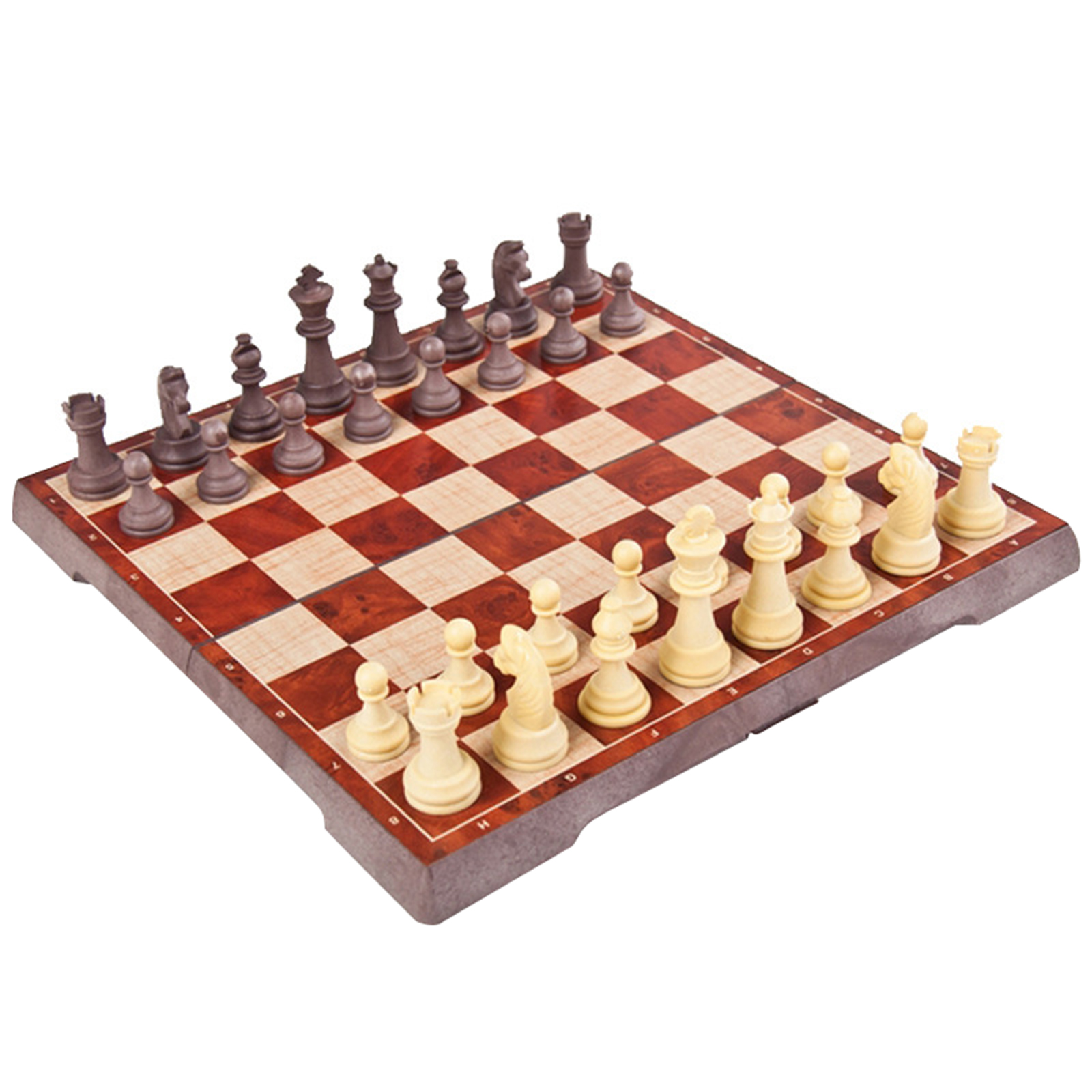 

2 In 1 International Chess Checkers Set, Magnetic Chess Pieces Board Game, 501 Original