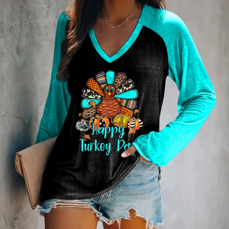 Wearshes Thanksgiving Happy Turkey Day T-Shirt