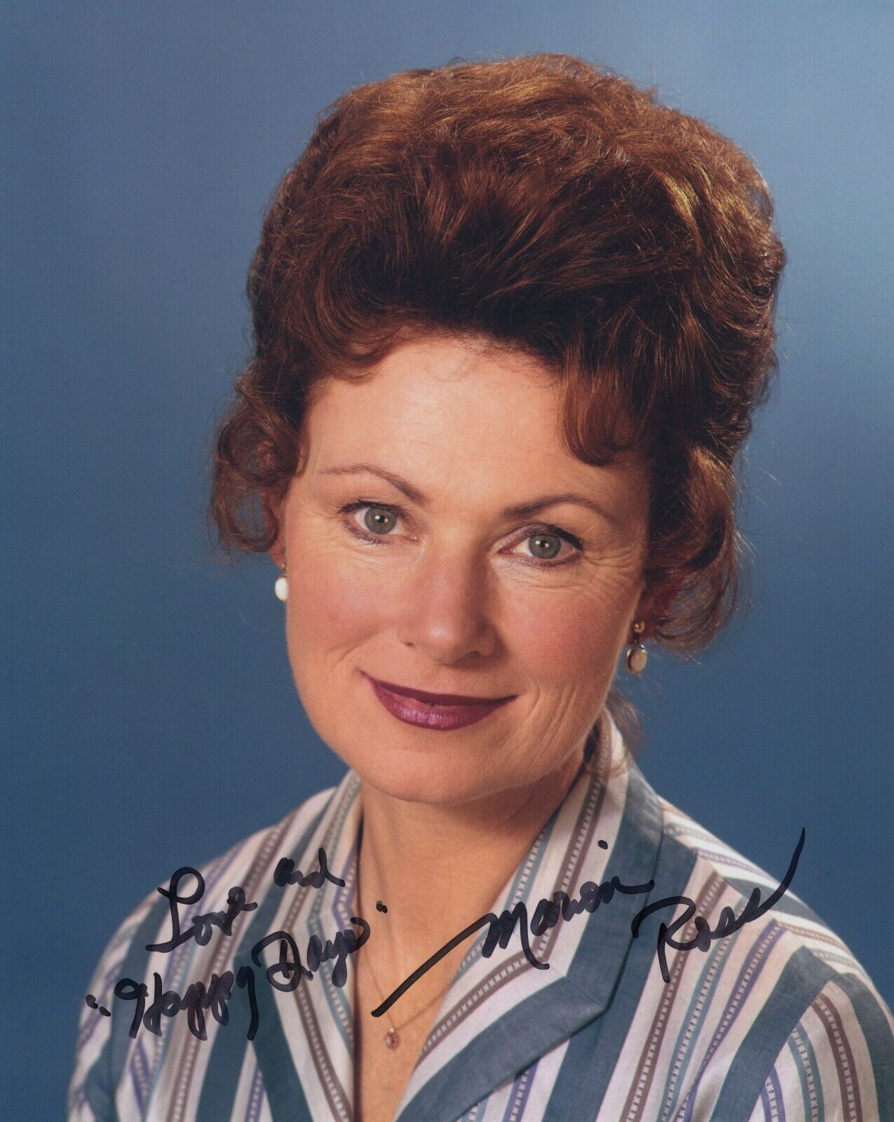 MARION ROSS SIGNED AUTOGRAPH 8X10 Photo Poster painting HAPPY DAYS MRS C CUNNINGHAM #4