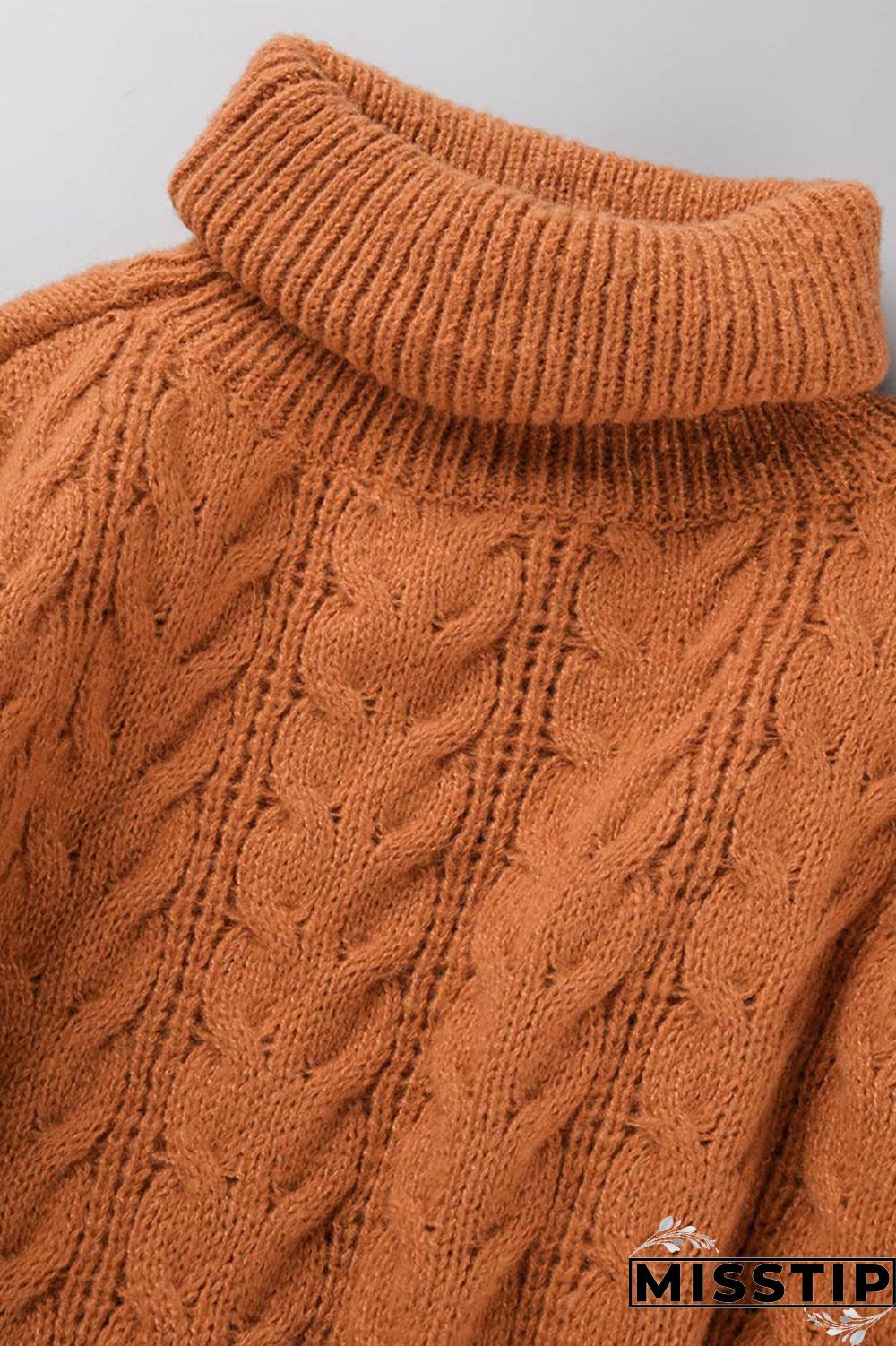 Light Brown Casual Solid Patchwork Turtleneck Straight Dresses(Without Belt)