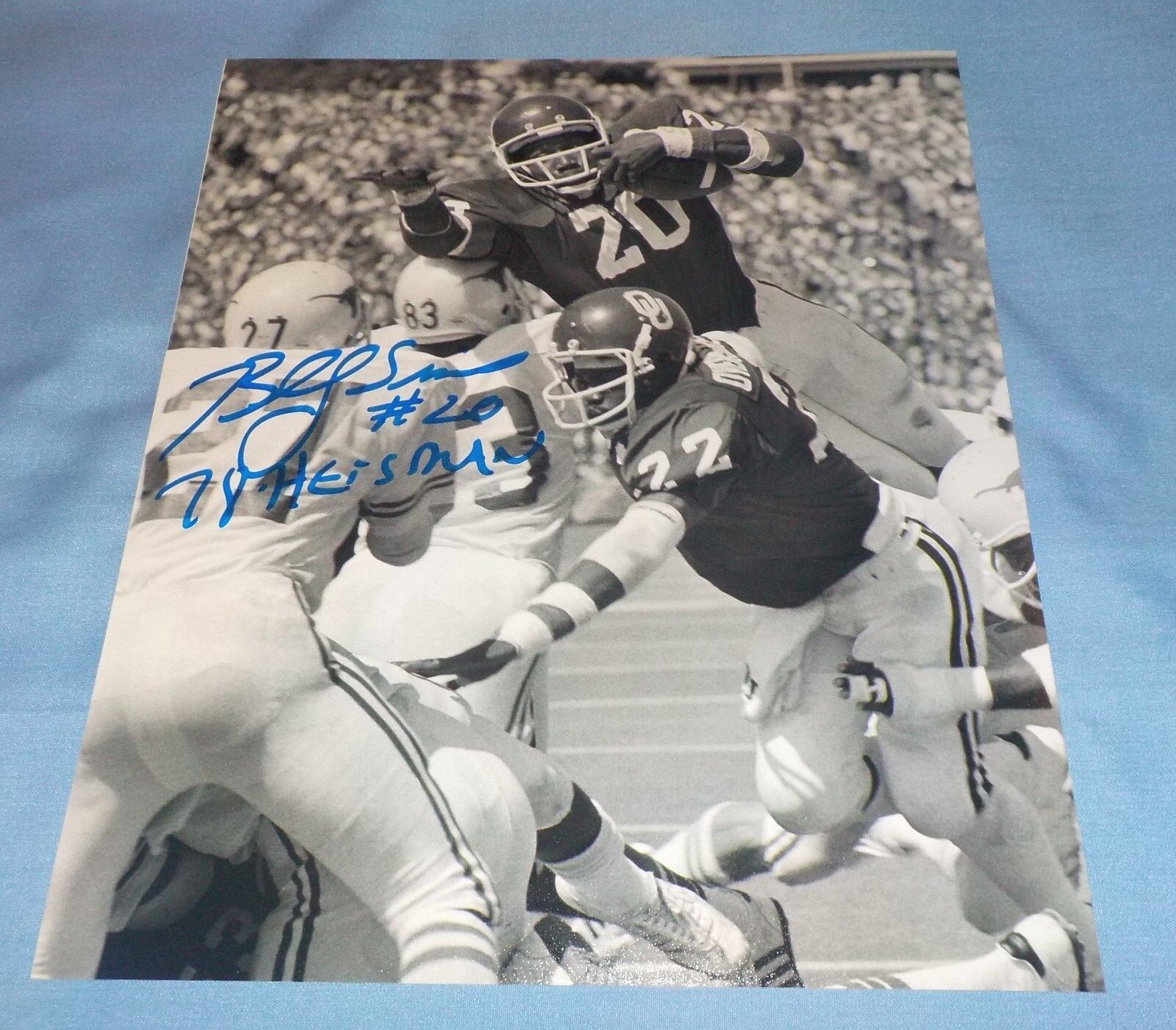 Oklahoma Sooners Billy Sims Signed Autographed 8x10 Photo Poster painting 1978 Heisman Lions A